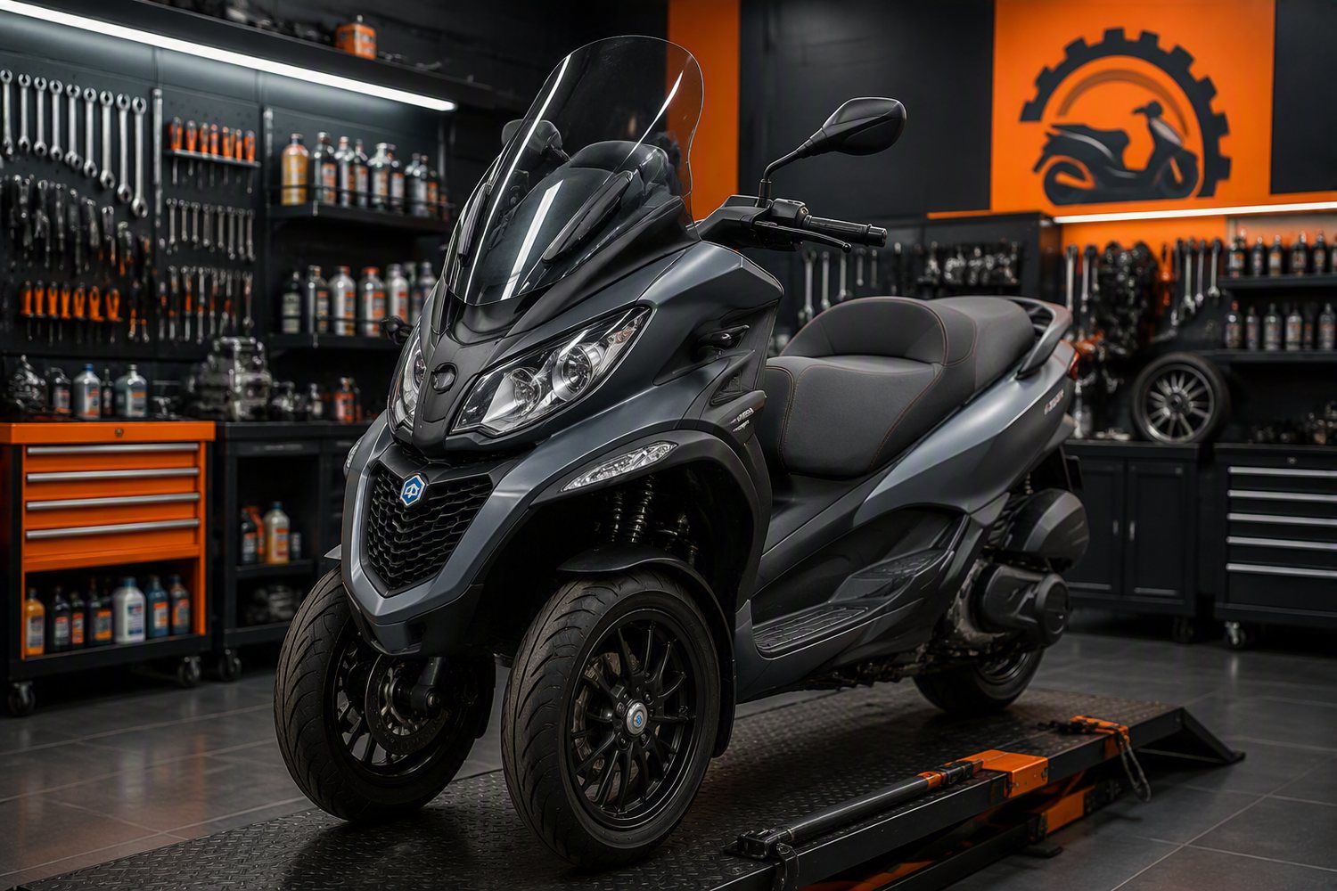 Werkplaats scooter onderhoud