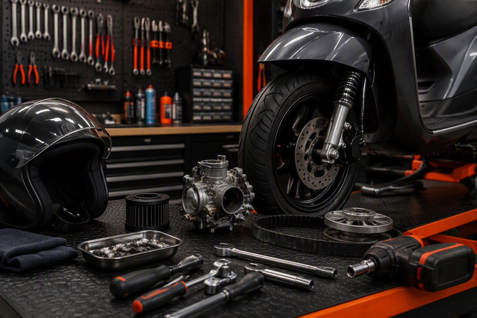 Scooter onderhoud en reparatie